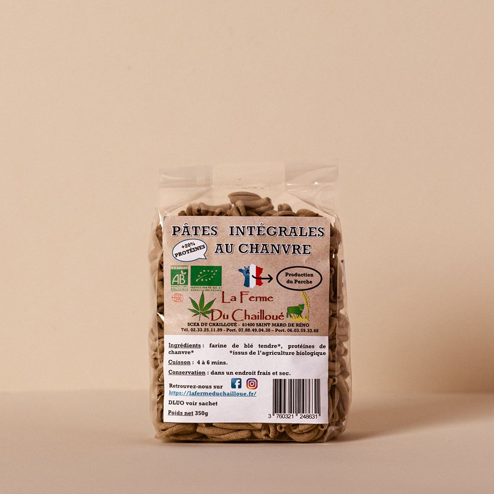 Pâtes Intégrales Protéinées Chanvre - La Ferme du Chailloué