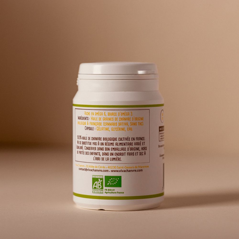 Gélules d'Omega 3&6 de Chanvre - Viva Chanvre