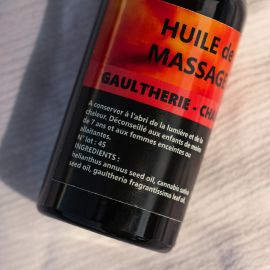 Huile de Massage Gaultherie - Chanvre - Utoplantes