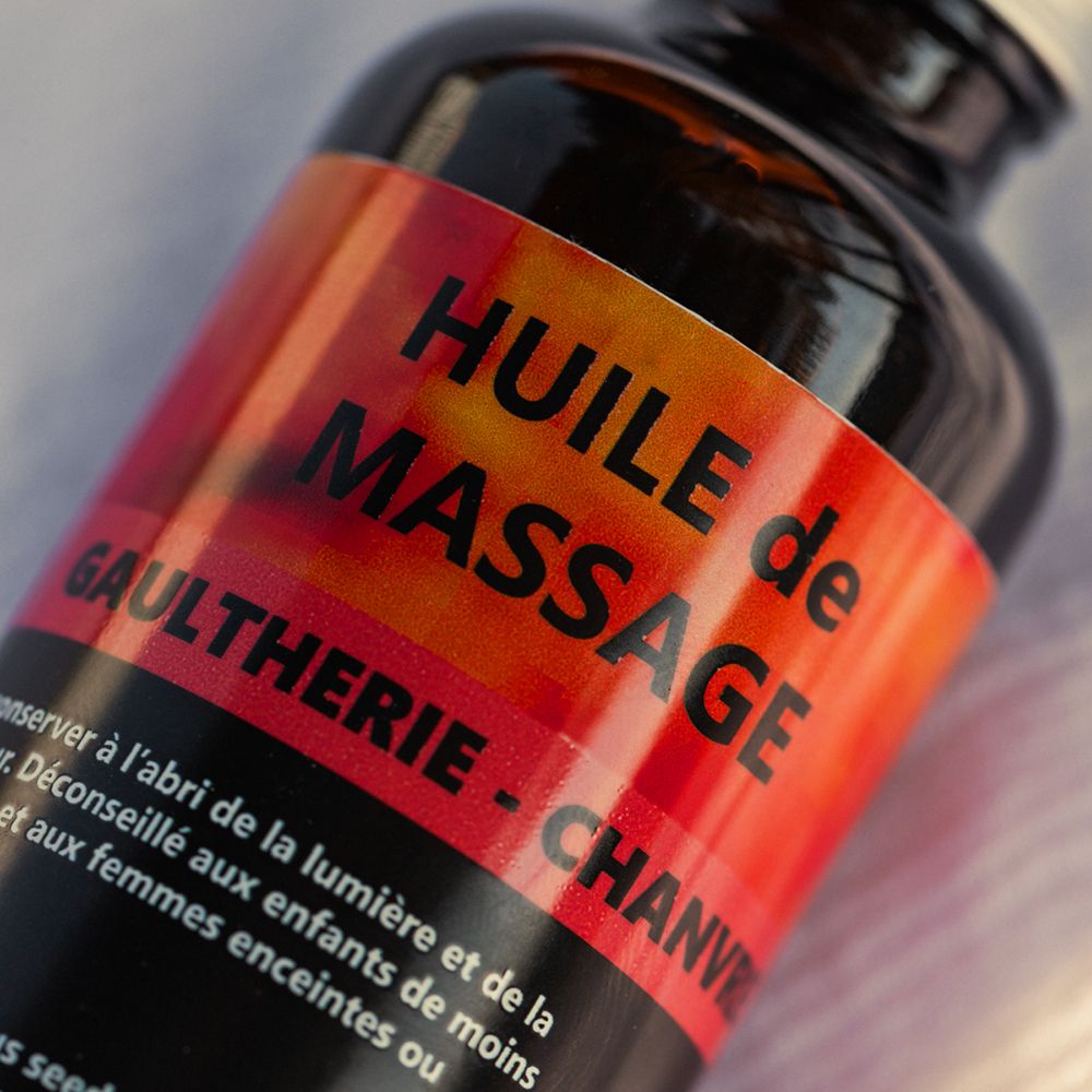 Huile de Massage Gaultherie - Chanvre - Utoplantes