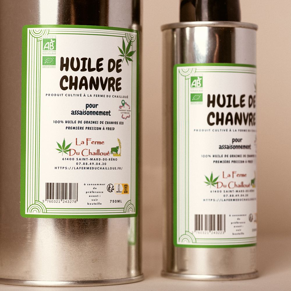 Huile de Graines de Chanvre Entières - La Ferme du Chailloué