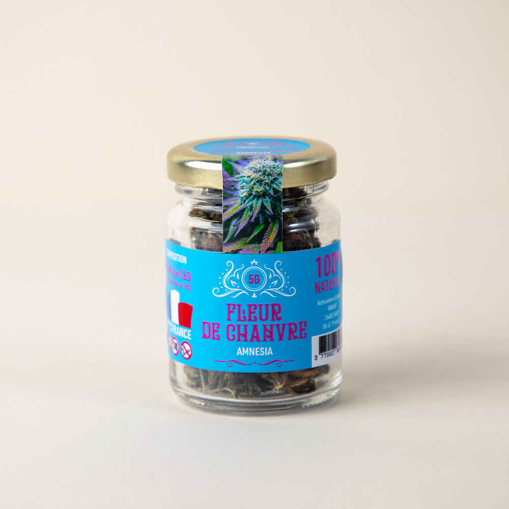 Fleurs de CBD Bio - 4 à 8% - Amnesia - CBDrôme
