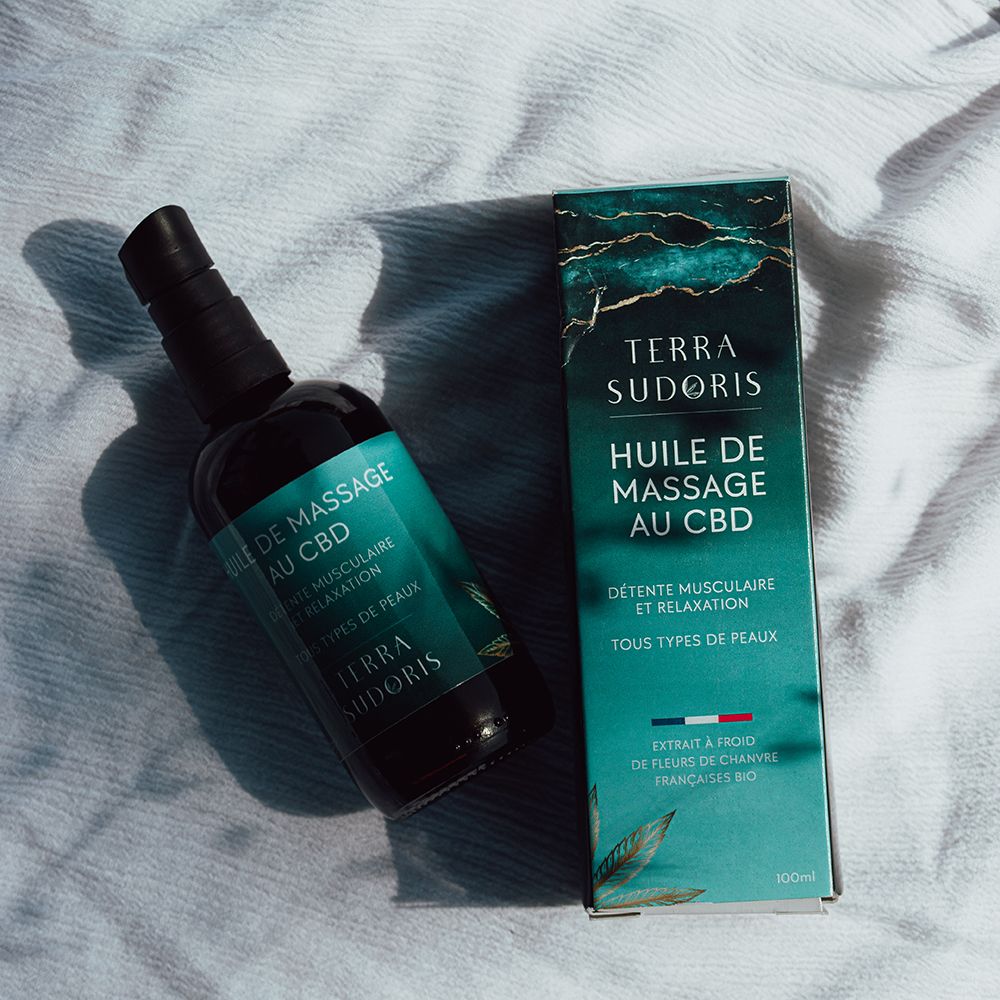 Huile de massage CBD Argan et Yuzu - Terra Sudoris